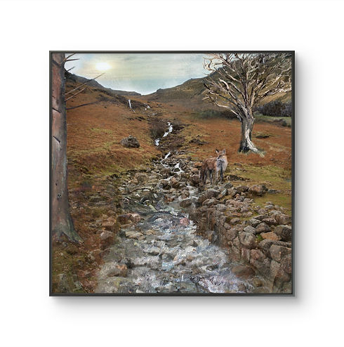 The Fox the winter tree and the waterfall (1).JPG
