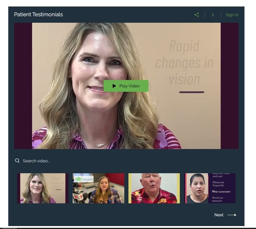Click link to view FULL PATIENT TESTIMONIAL VIDEO PLAYER