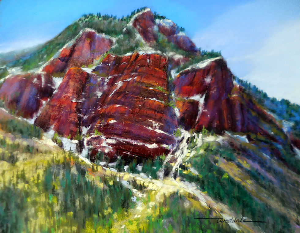 Springs Aspens with Red Rocks
