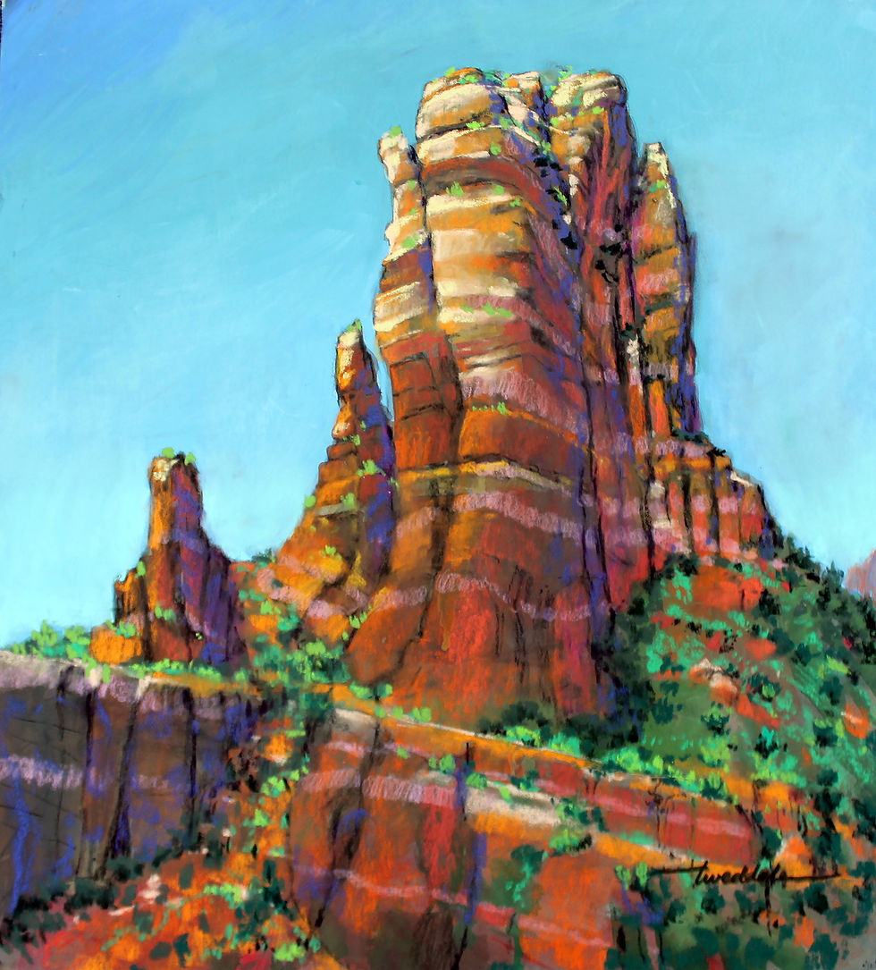 Sedona Pillars 20x16 pastel