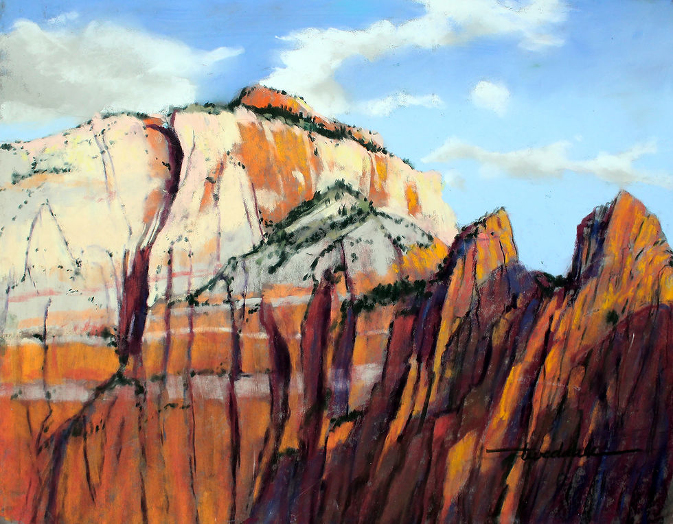 Morning at Springdale 20x24 pastel