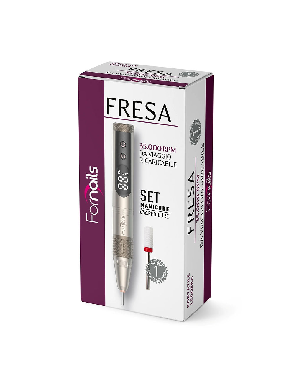 FORNAILS Fresa professionale da viaggio ricaricabile