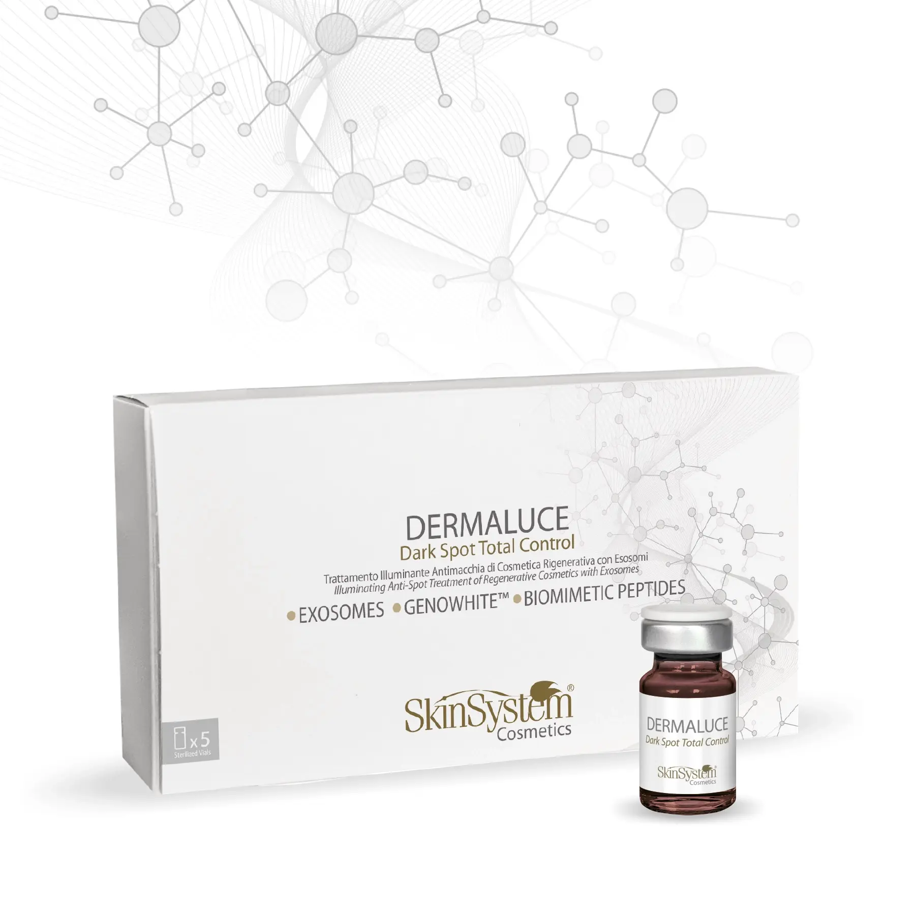 SKIN SYSTEM DERMALUCE Trattamento Illuminante Dark Spot Total Control 5x5ml