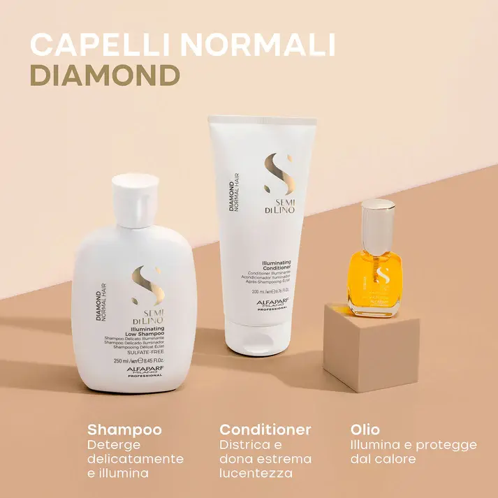 Miniatura: Set Diamond capelli luminosi Semi di Lino