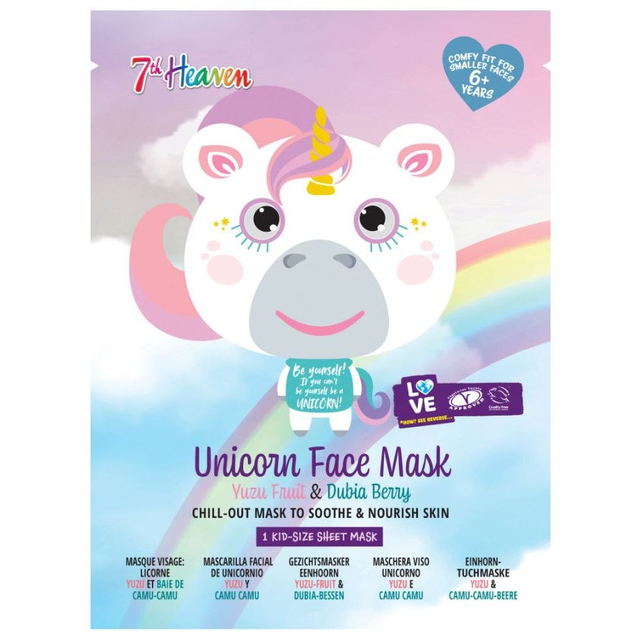 7th HEAVEN Maschera Viso Unicorno Unicorn Face Mask Acai & Pomegranate