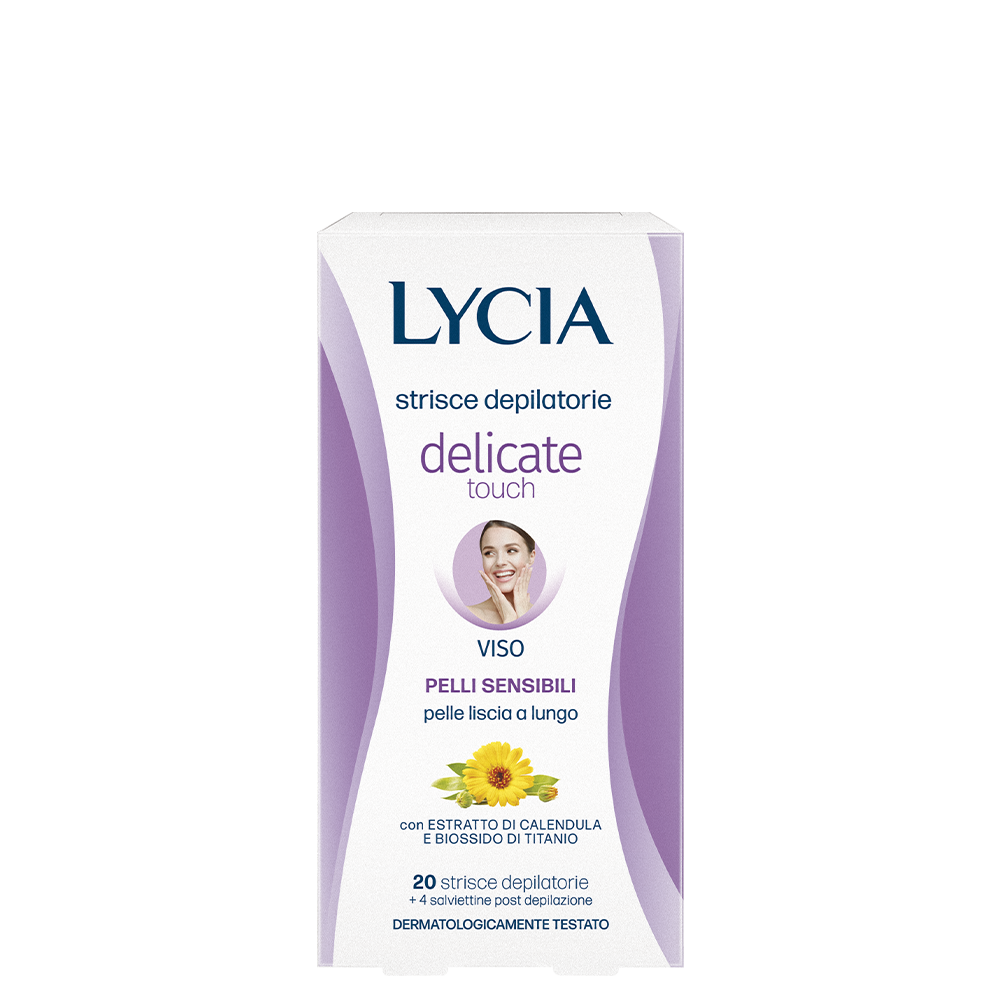 LYCIA Delicate TouchStrisce Depilatorie Viso per Pelli Sensibili 20pz
