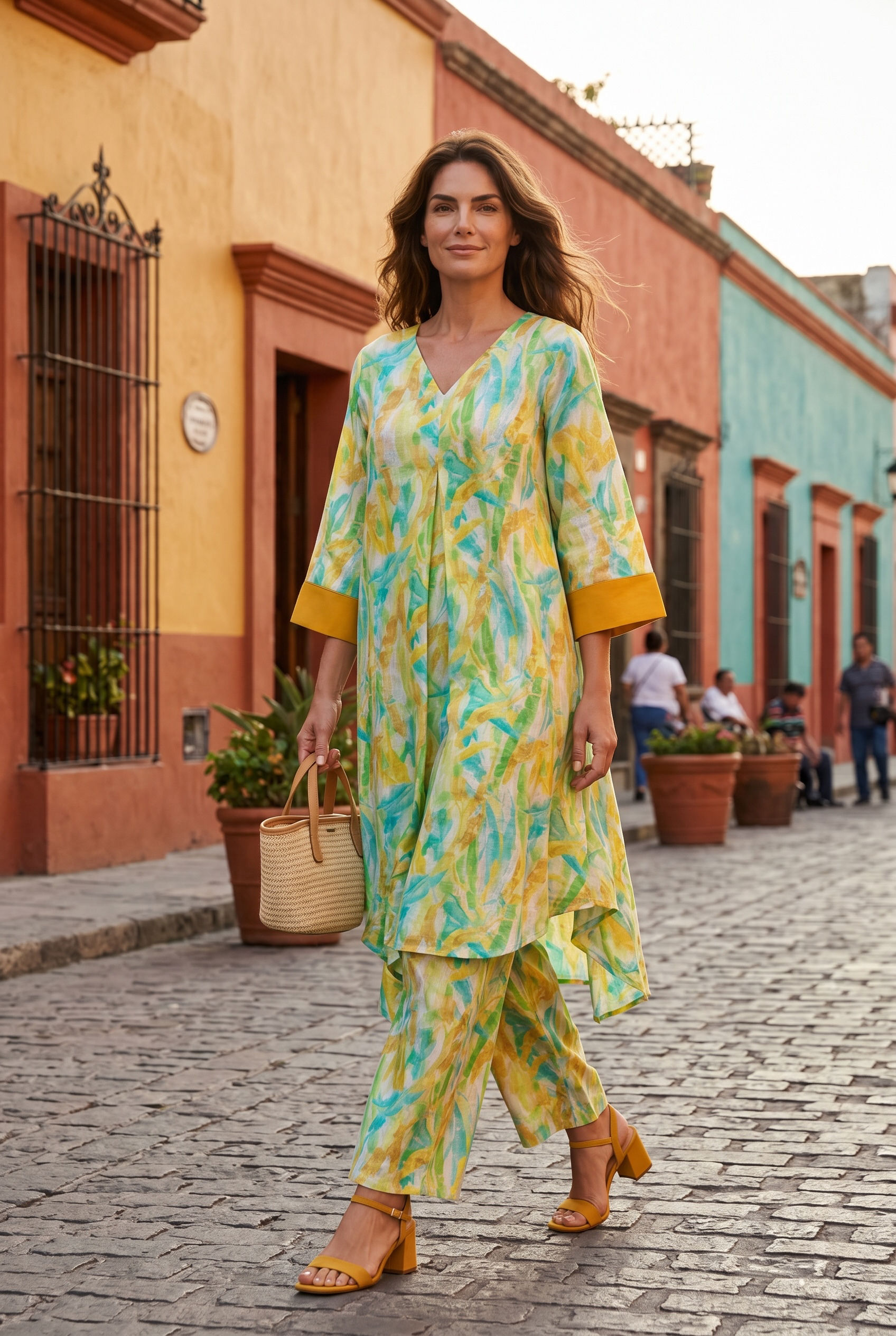 Citrus Breeze Pakistani style co-ord set