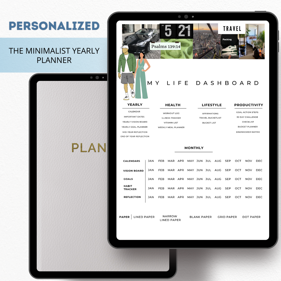 2023-2024 Undated Lifestyle Digital Planner| Goodnotes Digital Planner