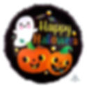18" Ghost & Pumpkins Happy Halloween Helium Balloon - hw21
