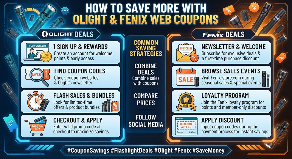 How to Save More with Olight and Fenix Web Coupons