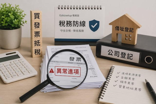 買發票抵稅?借址登記最容易被盯上的「異常進項」警訊(Ezbizsetup簡易設 稅務防線)