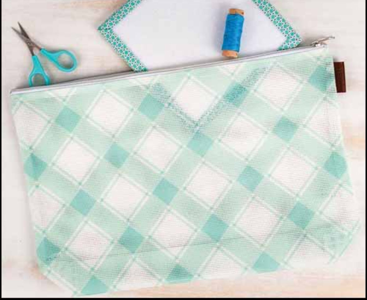 Misty Green Large Plaid Bag