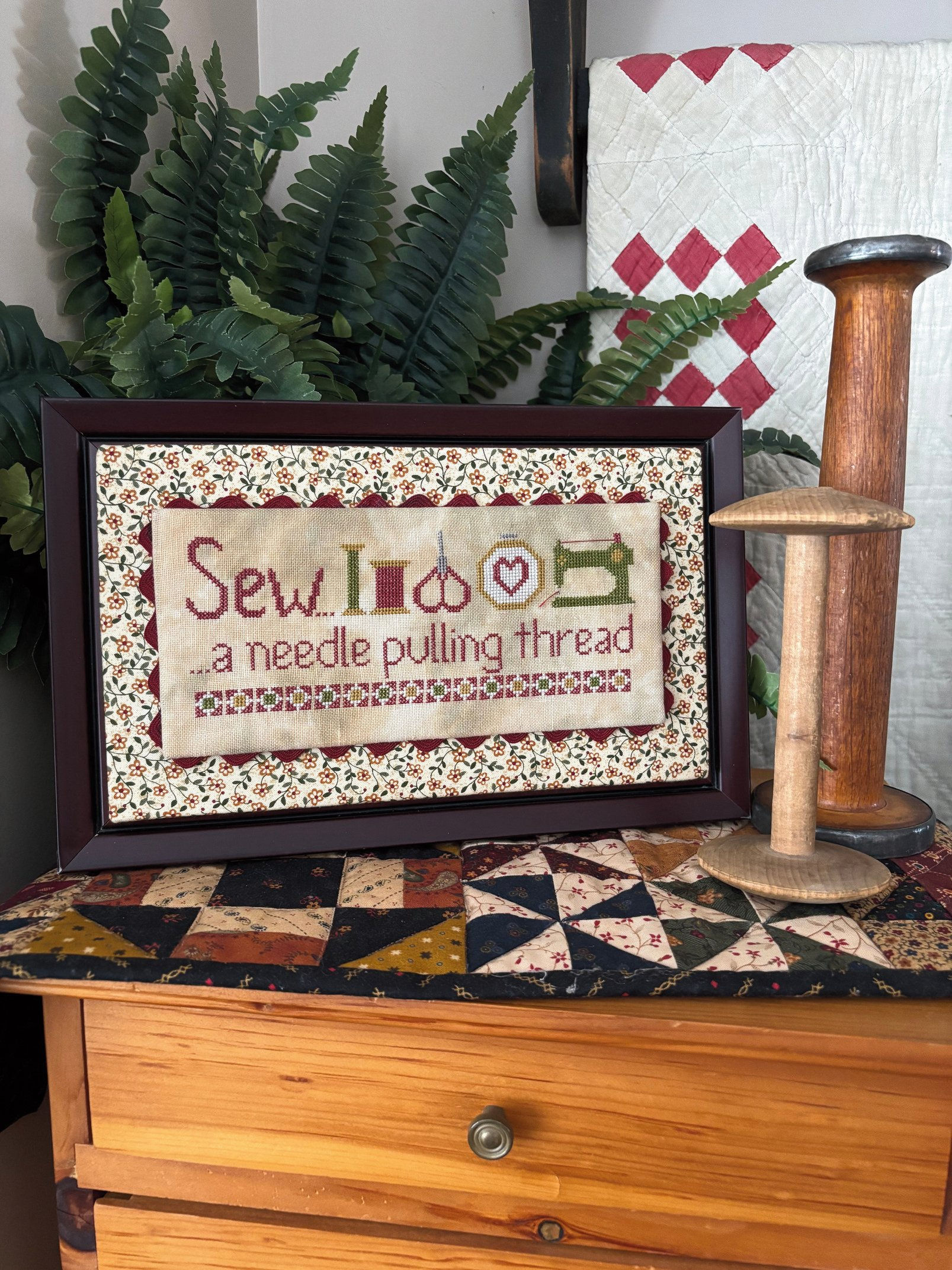 Sew... A Needle Pulling Thread pattern by Darlene D'Eon