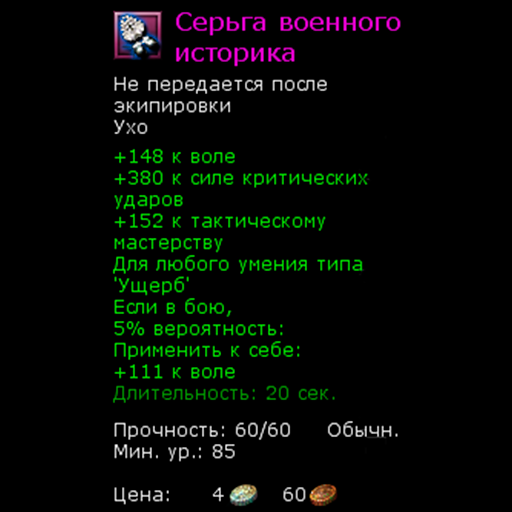 Серьга военного историка
