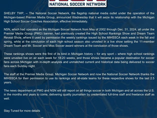 BREAKING NEWS: NSN ANNOUNCES SEPERATION FROM MIHSSCA EFFECTIVE IMMEDIATELY.