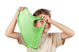 boy with fluffy slime