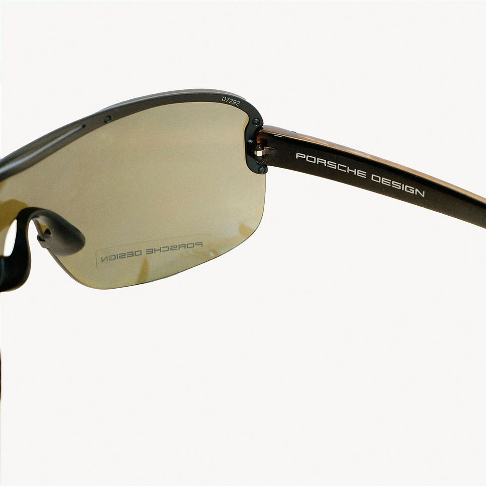 Thumbnail: Porsche Design sunglasses, brown frames, gold accents
