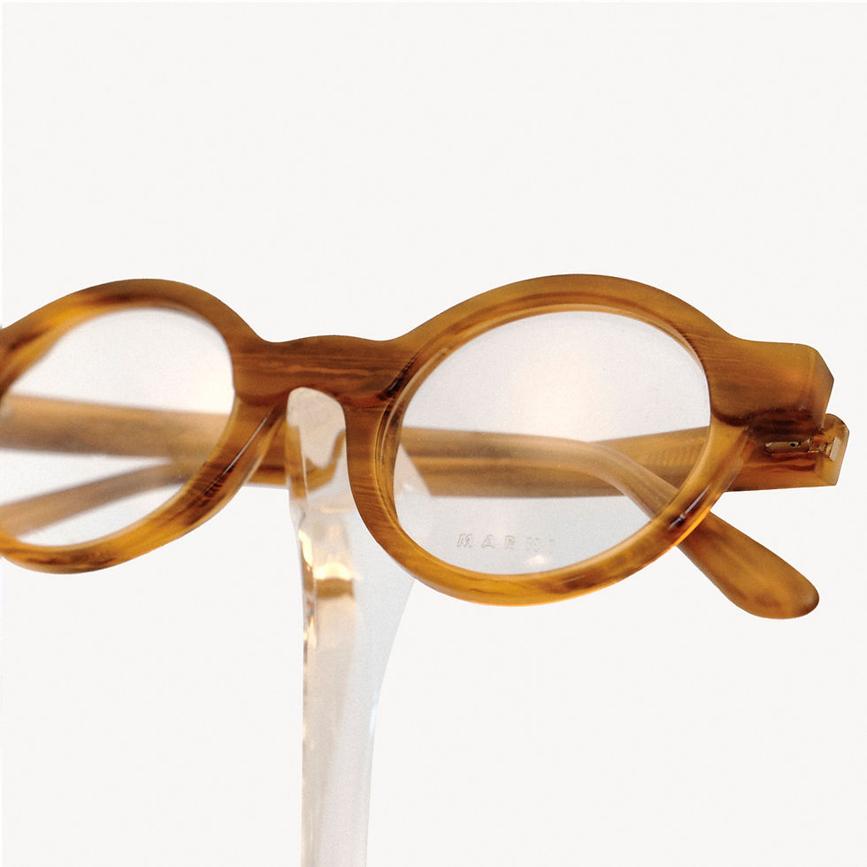 Thumbnail: Round wooden eyeglasses