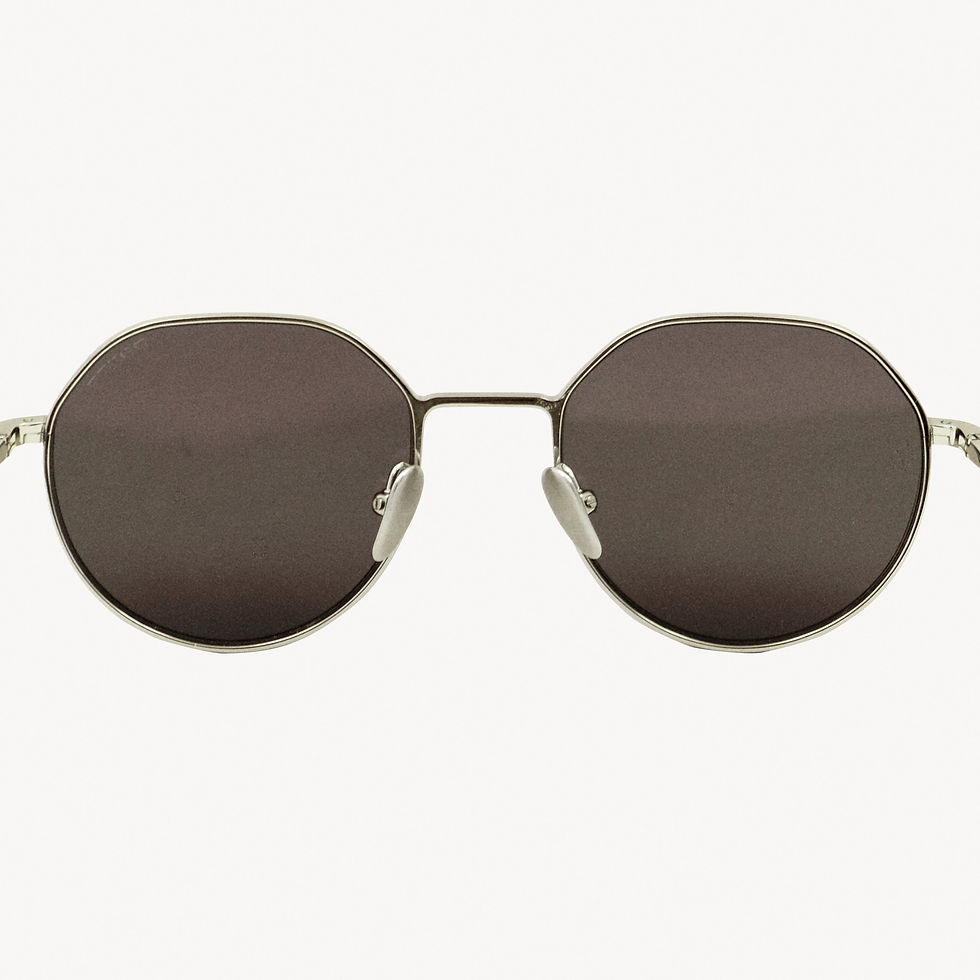 Thumbnail: Stylish round sunglasses with dark gray lenses