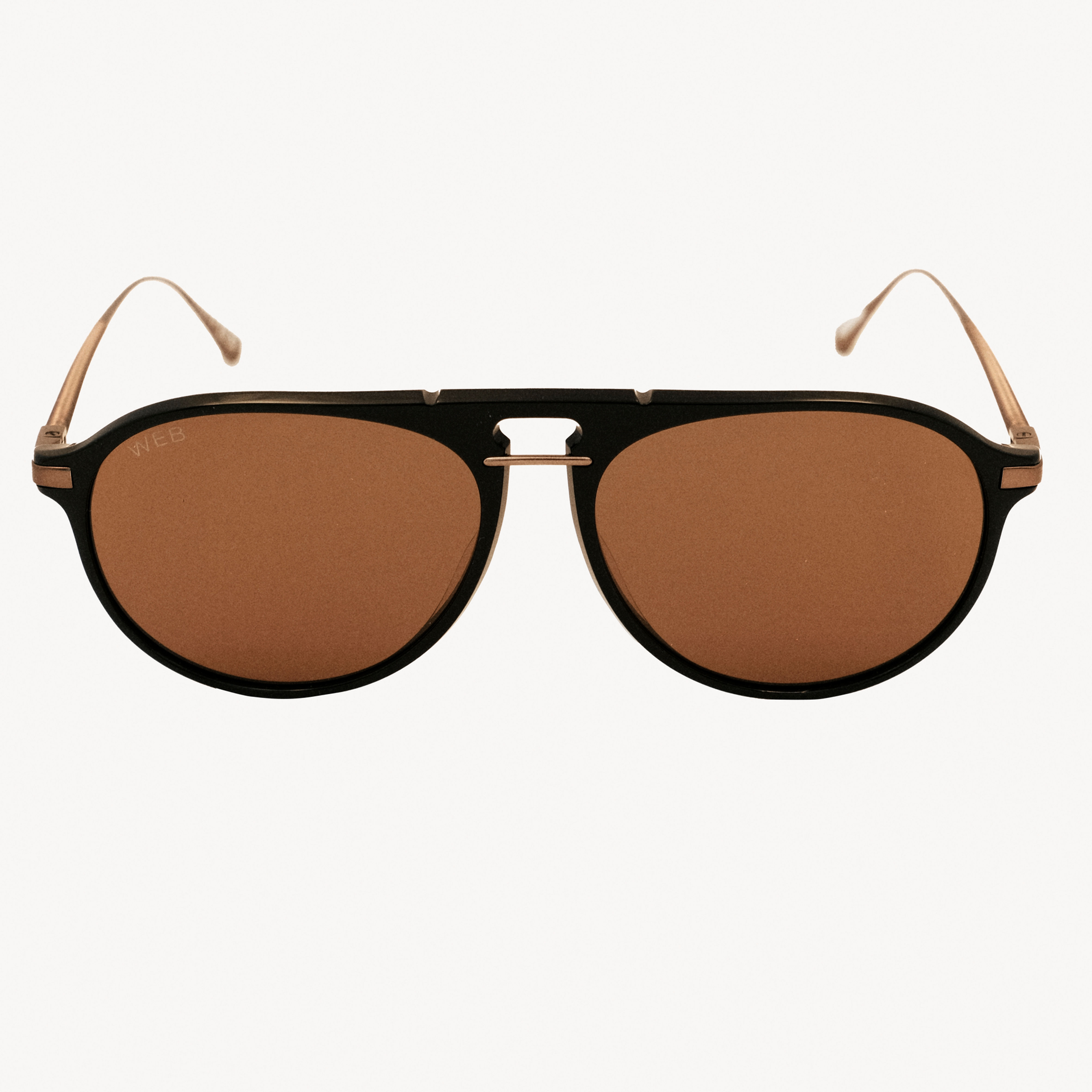 Brown-tinted aviator sunglasses