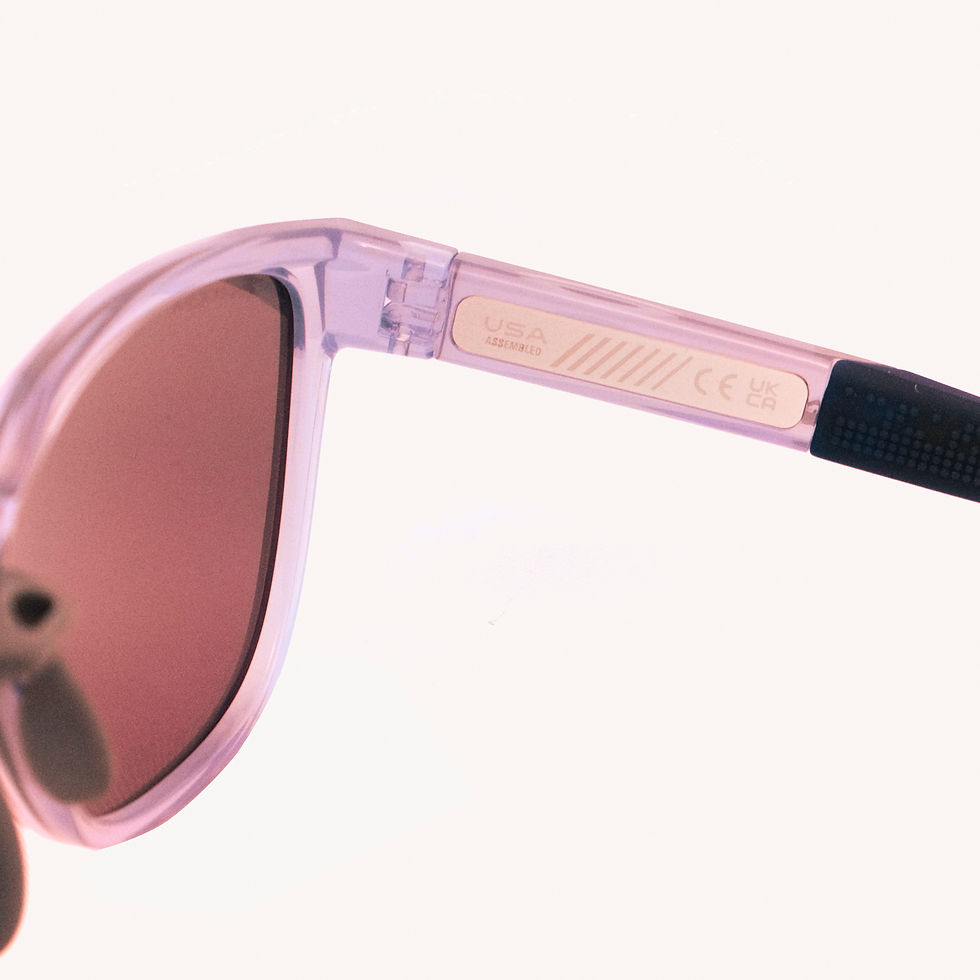 Thumbnail: Clear pink sunglasses with brown lenses
