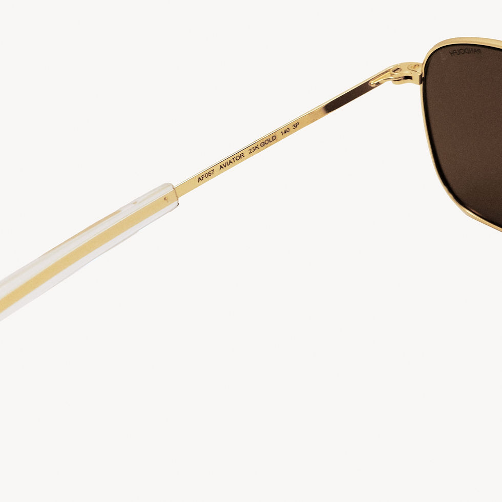 Thumbnail: Randolph Aviator sunglasses, 23K gold/brown, stylish