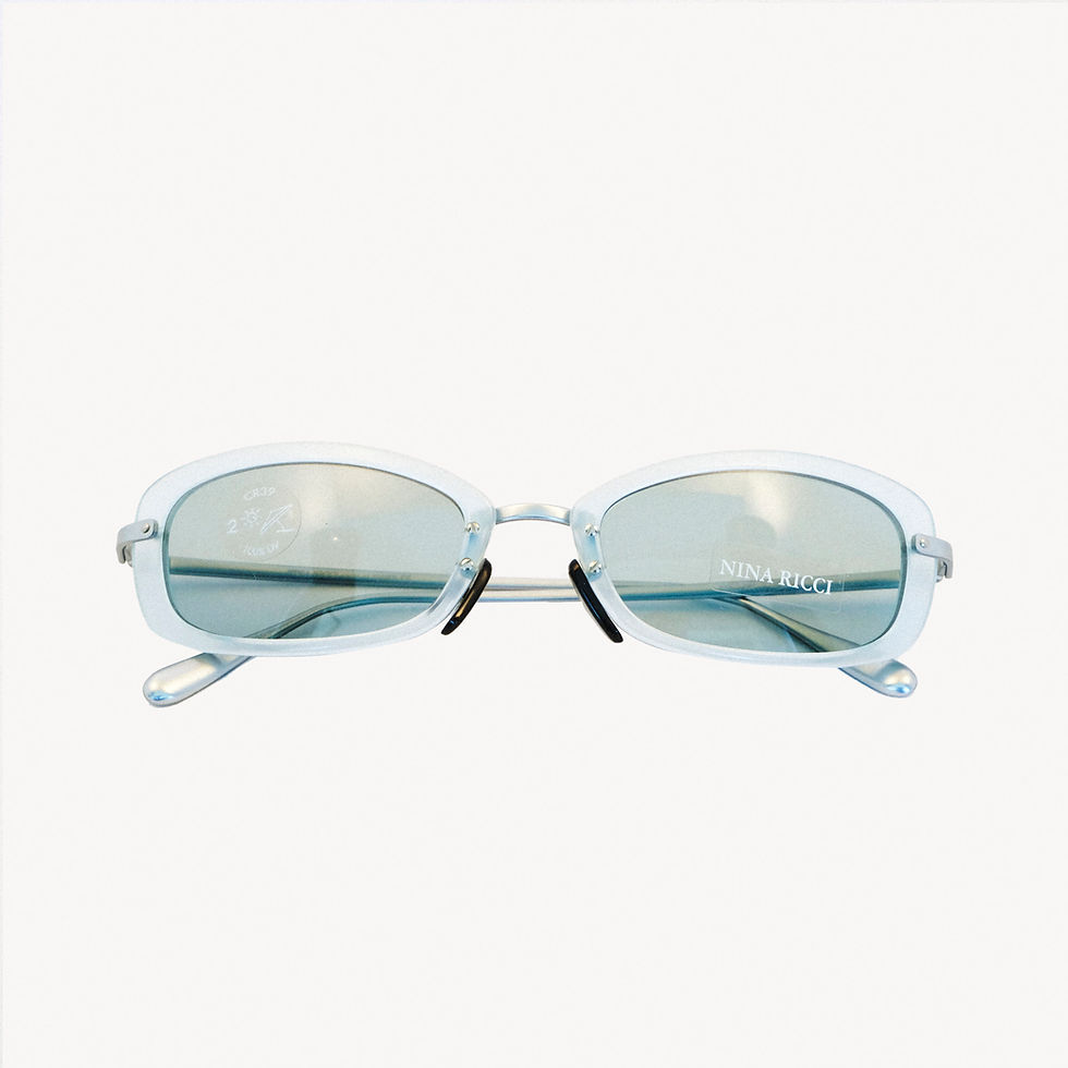 Thumbnail: Clear blue aviator sunglasses