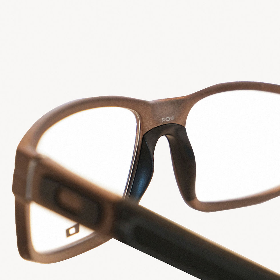 Thumbnail: Brown rectangular glasses, close-up view