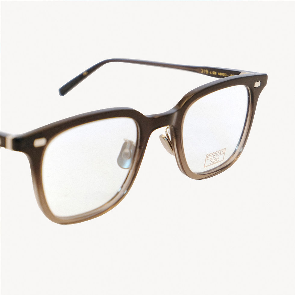 Thumbnail: Brown square-frame eyeglasses