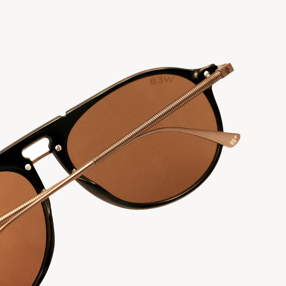 Thumbnail: Close-up of brown aviator sunglasses