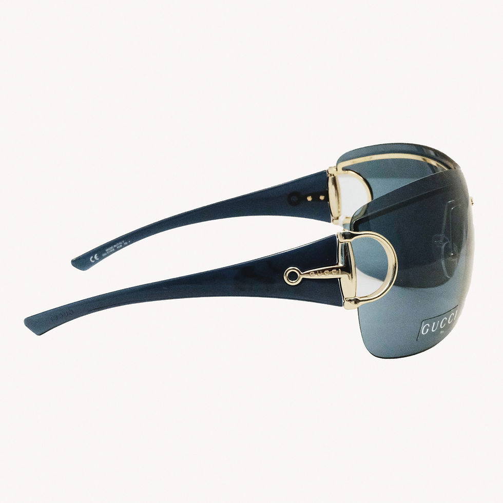Thumbnail: Gucci GG 2711/S sunglasses, dark blue frames, gold accents