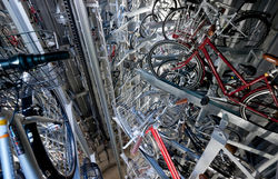 Tokyo underground bike storage