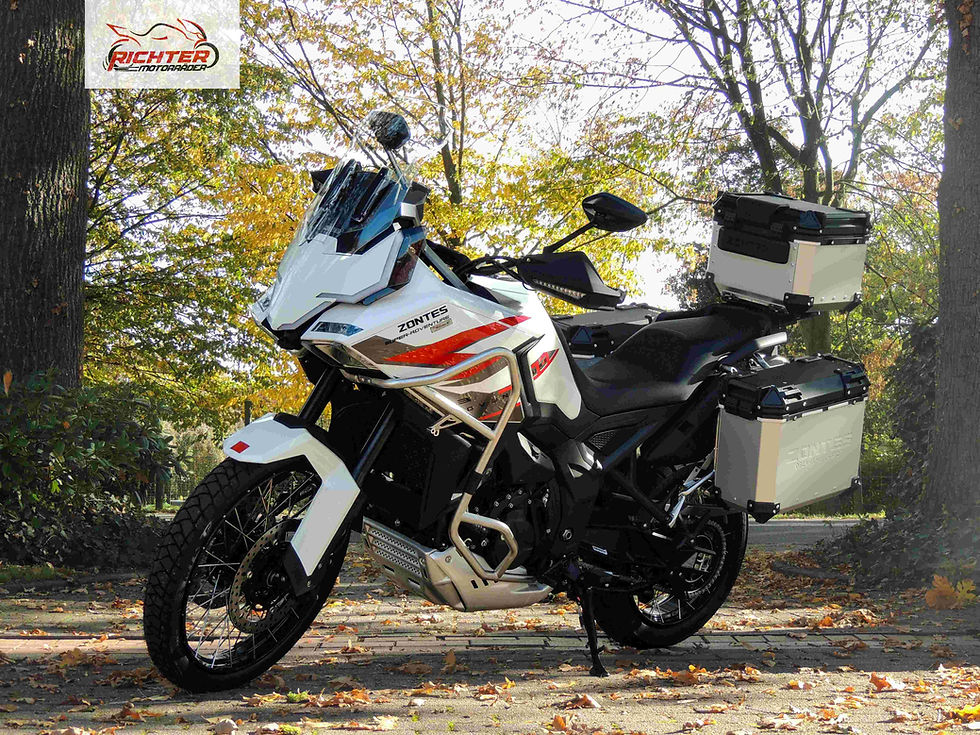 Zontes ZT703-F in weiß mit Koffer und Schutzbügel