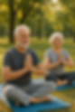 Elderly Couple Practising Yoga Outdoors.png