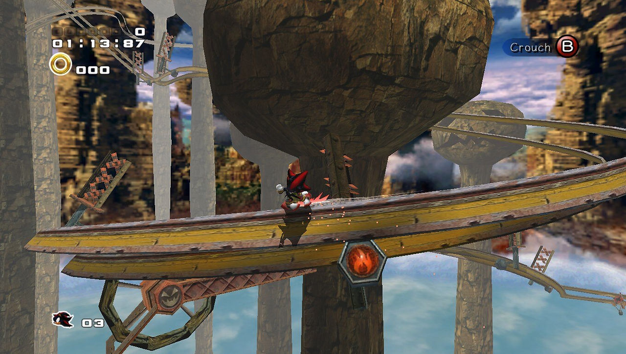 Shadow rail grinding.