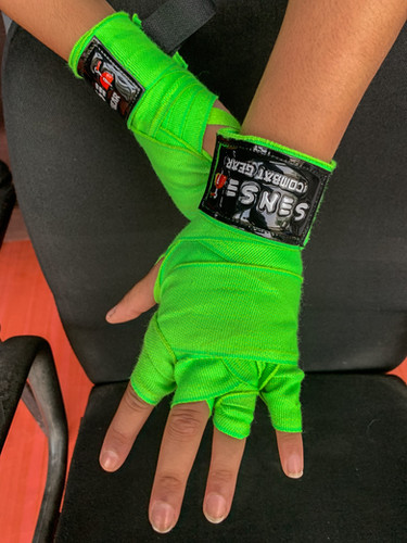 Elasticated Thai -Boxing MMA Hand Wraps Tape Neon Sense- i Combat Gear