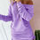 Thumbnail: Women'S Solid Color Pleated Sleeves Fall Dresses Plus Size