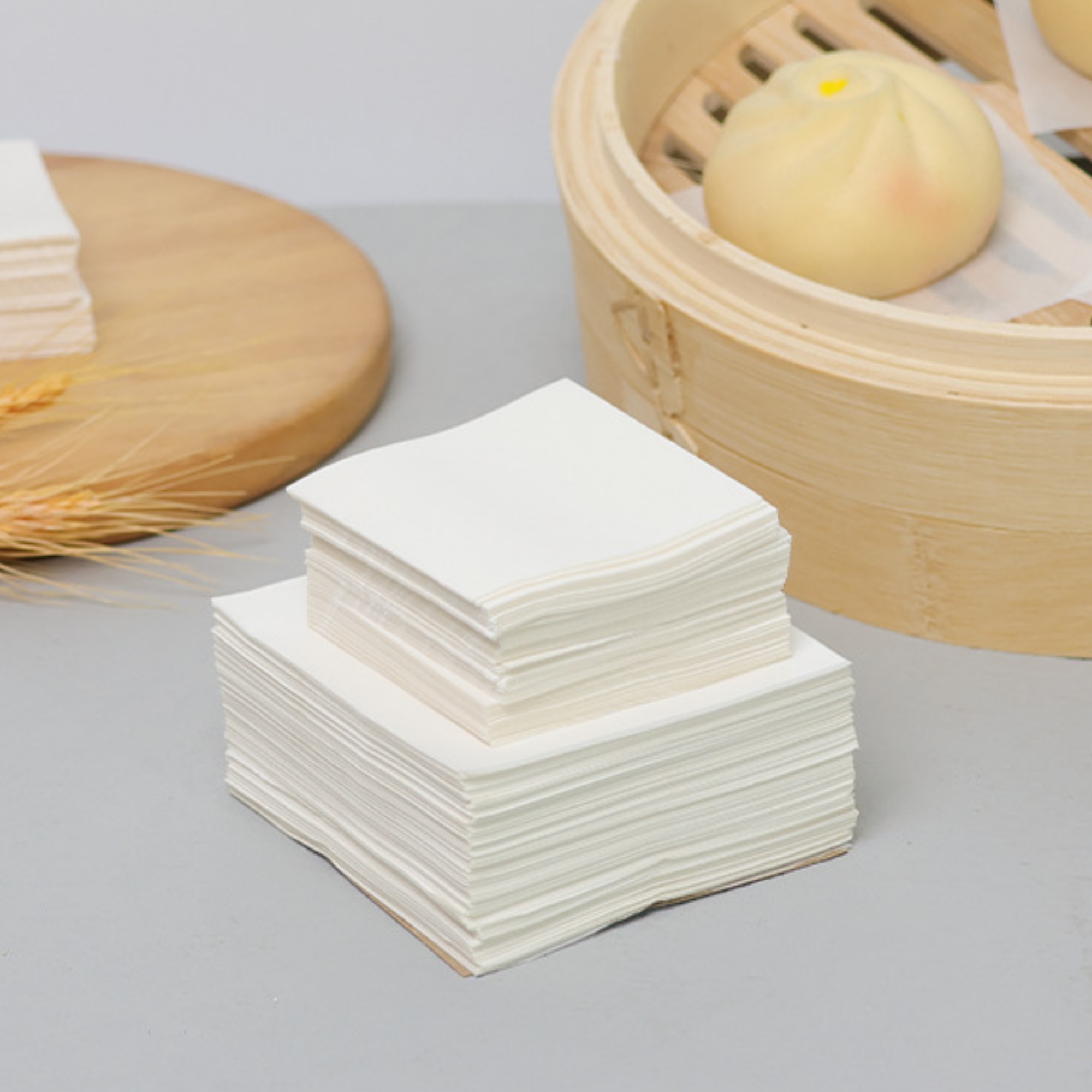 小方形笼屉纸 (2500片/箱) / Small Square Steamer Paper (2500 sheets/case)