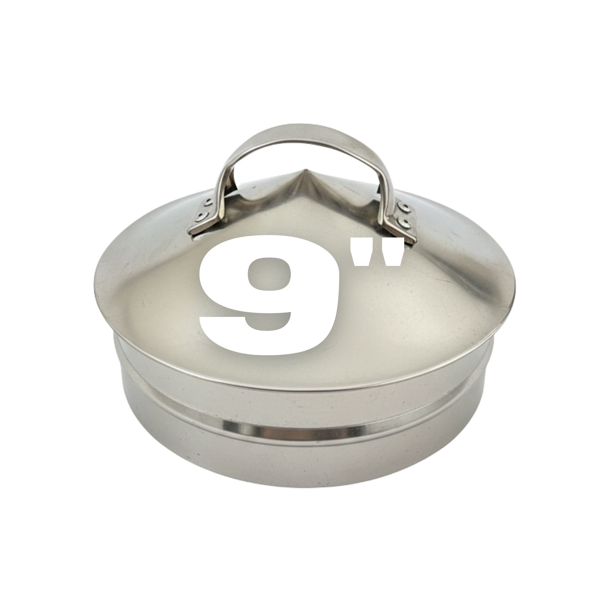 锅贴9寸笼屉 - 铝盖 (1件) / 9 Inch Bamboo Steamer - Aluminum Lid (1 pc)