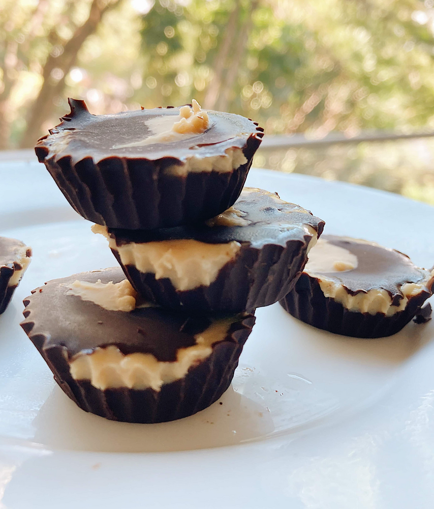 Chocolates Reese's hechos en casa y saludables con 3 ingredientes. 🍫