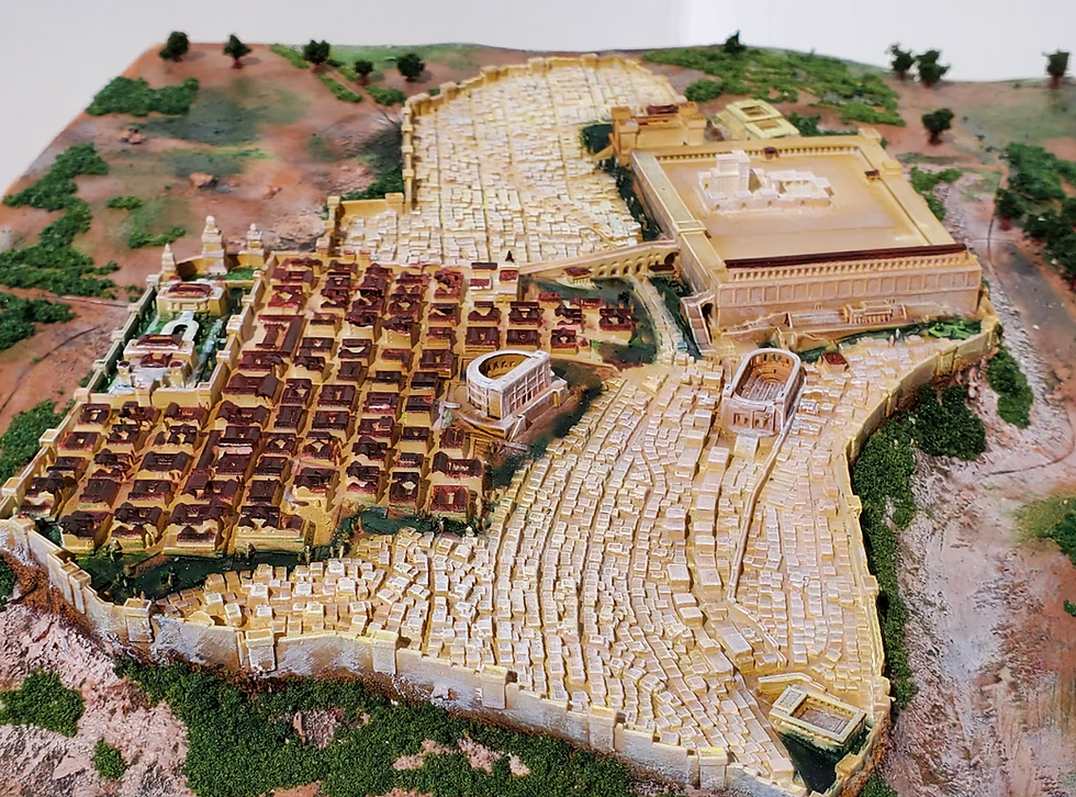 Thumbnail: Model of Jerusalem During Jesus Times on wooden base-15 inches