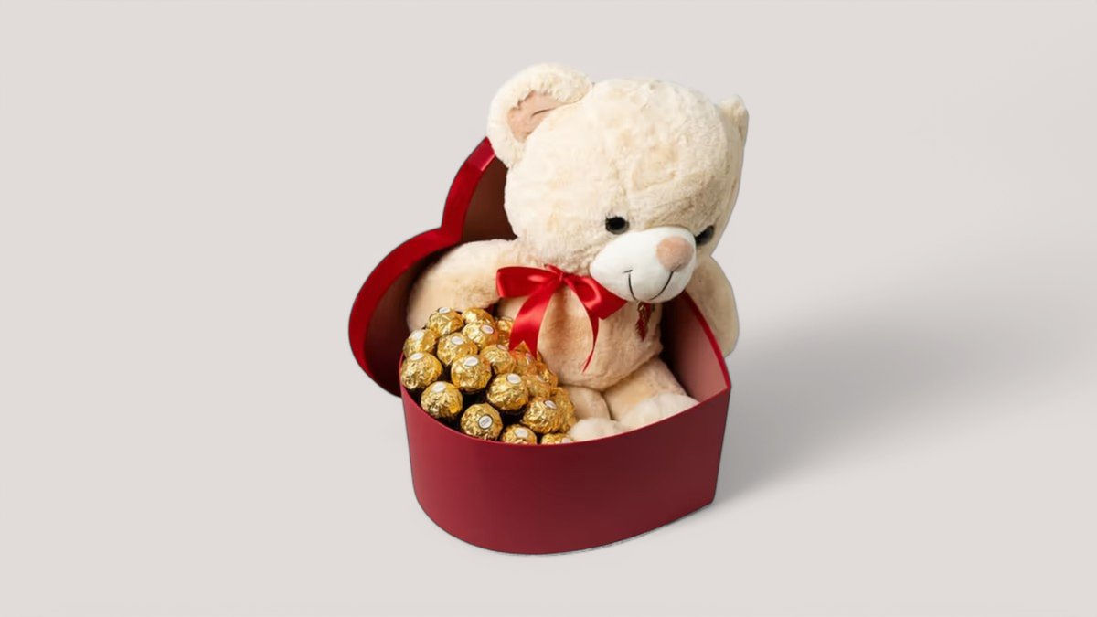 Teddy Bear & Chocolate Box