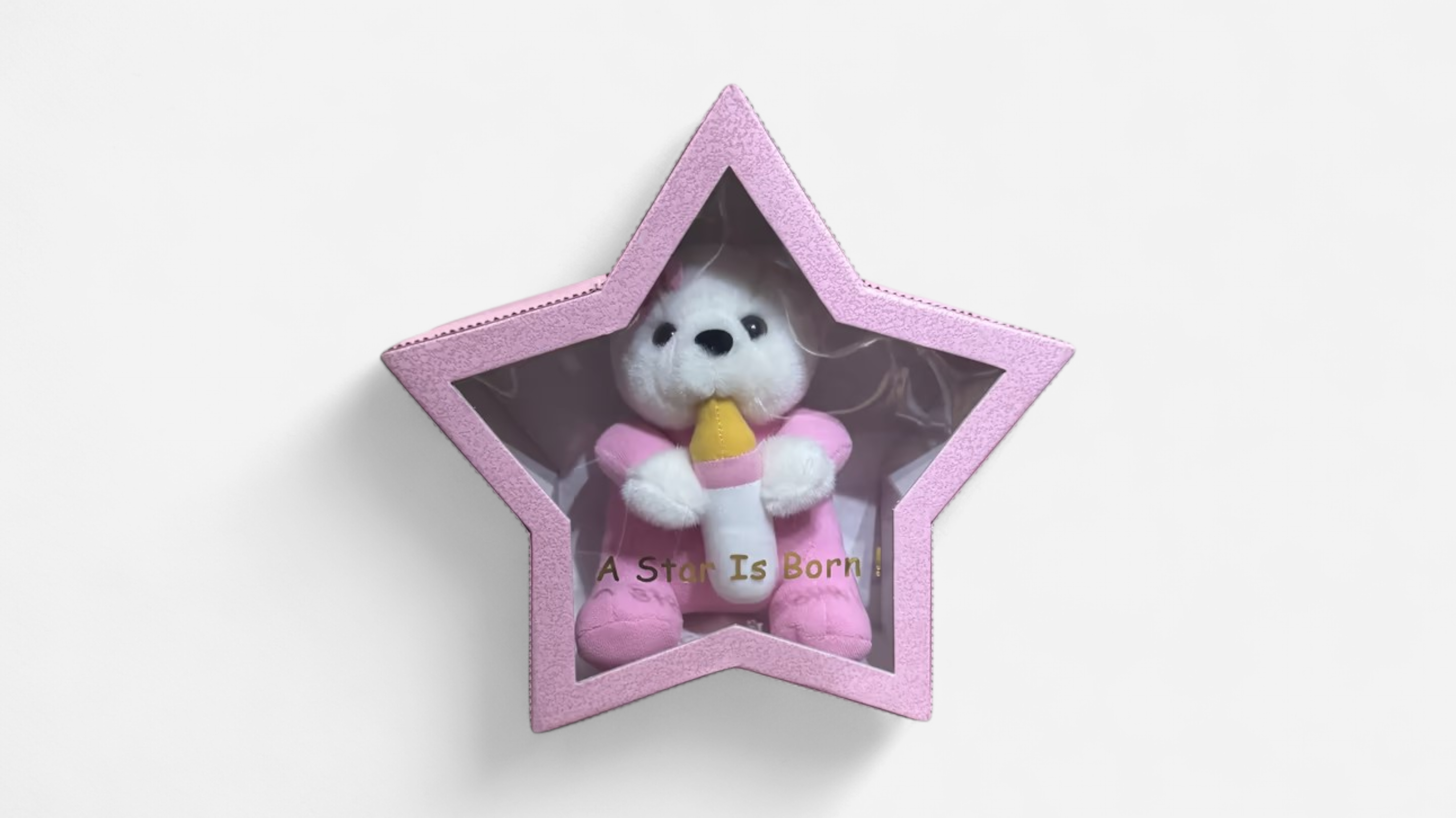 Pink Baby Girl teddy bear for newborn
