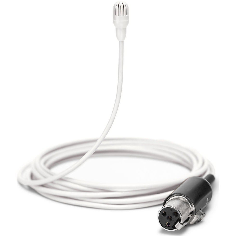 Shure TL46 OMNI LAV, HI SENS, MTQG,WHITE