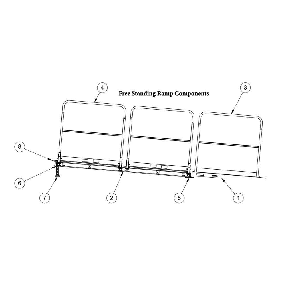 BilJax AS2100 Guardrail-4' W, Vertical