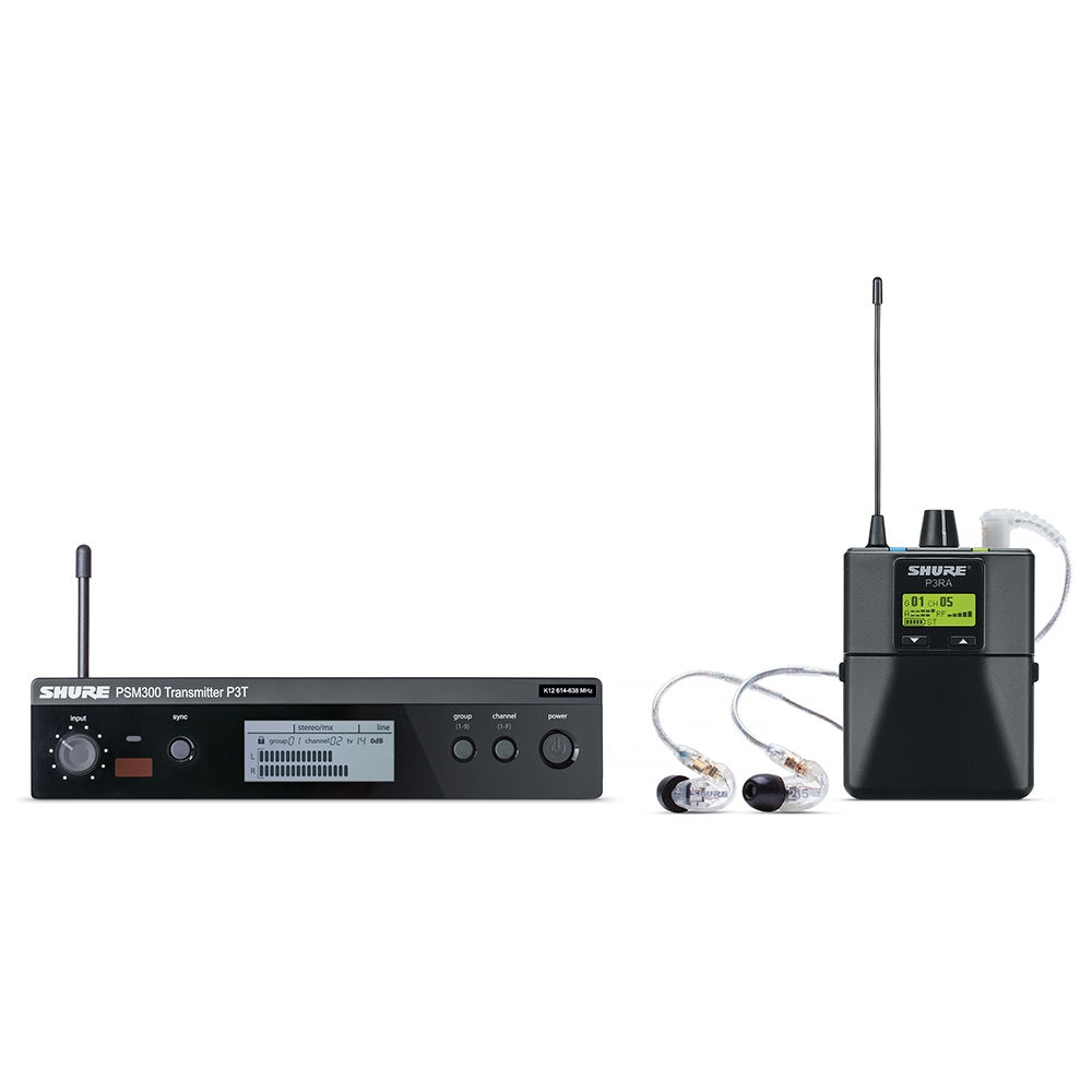 Shure P3TRA215 PSM300 Wireless System With SE215-CL Earphones