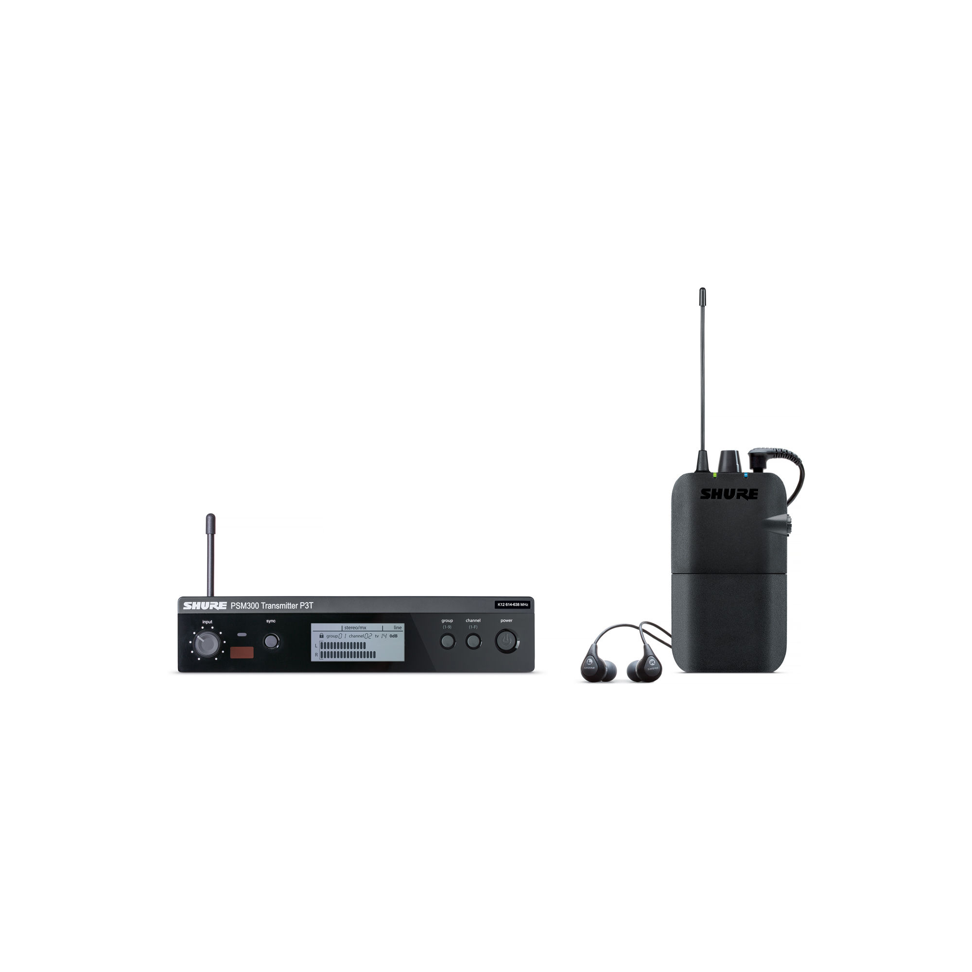 Shure P3TR112 PSM300 Wireless System With SE112-GR Earphones