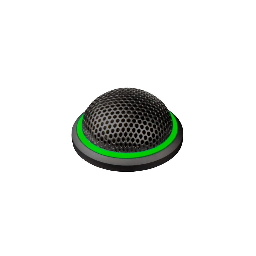 Thumbnail: Shure MX395-LED Black Low Profile Boundary Mic, Omni, remoteable LED, 5-pin XLR