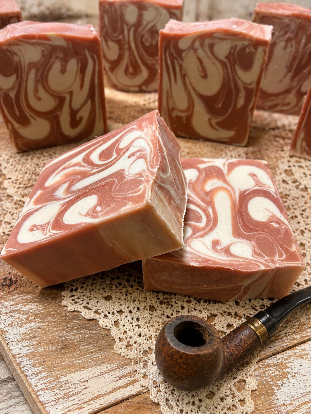Cherry Tobacco Goats Milk Soap-5oz.