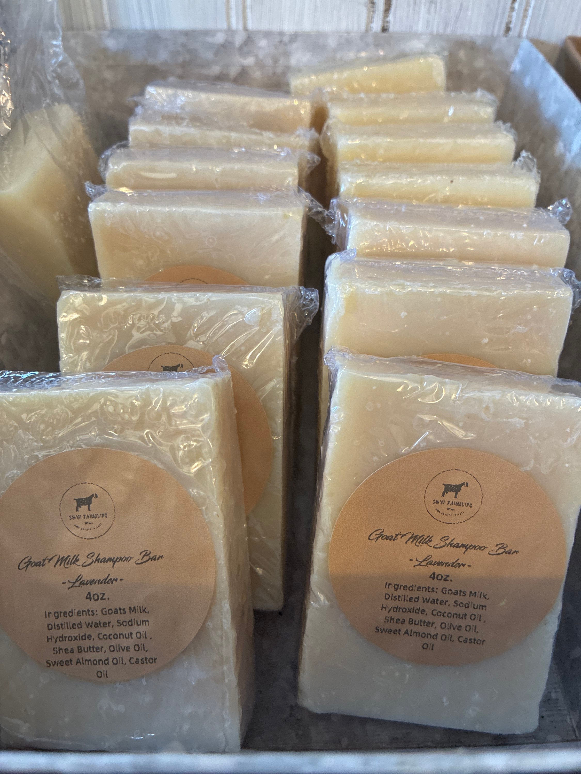 Natural Lavender Scented Goat Milk Shampoo Bars